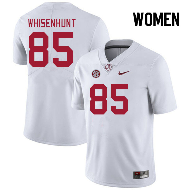 Women #85 Lane Whisenhunt Alabama Crimson Tide College Footabll Jerseys Stitched Sale-White